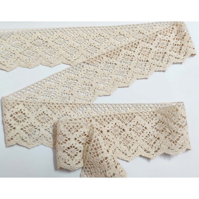 Encaje perlé beige (ancho 8cm) Barroco