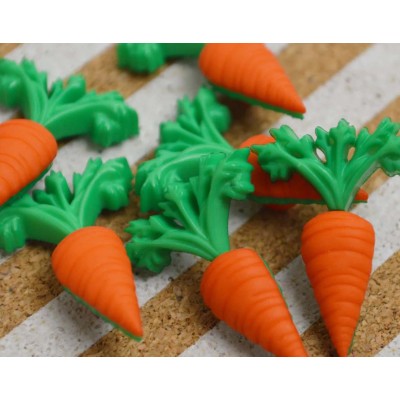 Botones decorativos Carrot (6 piezas) de Dress It Up 2
