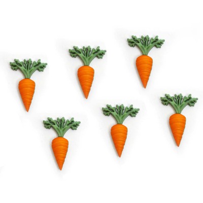 Botones decorativos Carrot (6 piezas) de Dress It Up