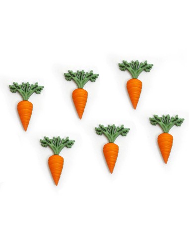 Botones decorativos Carrot (6 piezas) de Dress It Up