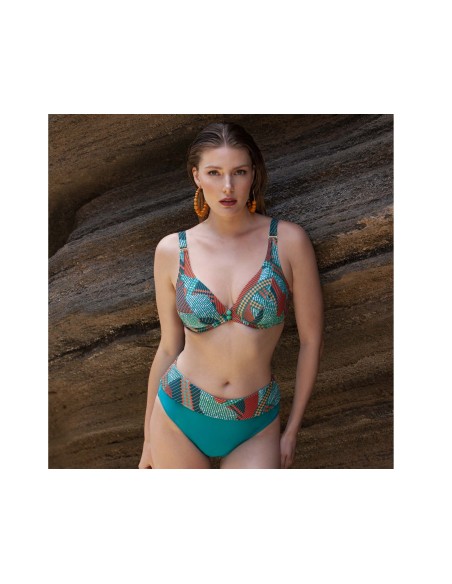 Bikini baño reductor copa C con aros sin relleno 14.241C de Deidad