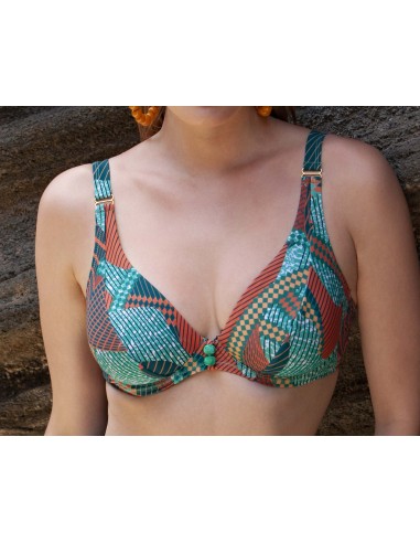 Bikini baño reductor copa C con aros sin relleno 14.241C de Deidad - DETALLE SUJETADOR