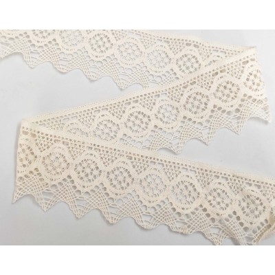 Encaje perlé beige (ancho 9,5cm) Sofía 2