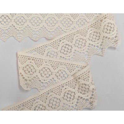 Encaje perlé beige (ancho 9,5cm) Sofía