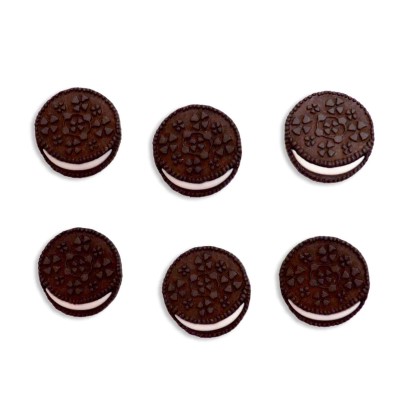Botones decorativos Chocolate Sandwich Cookies (6 piezas) de Dress It Up