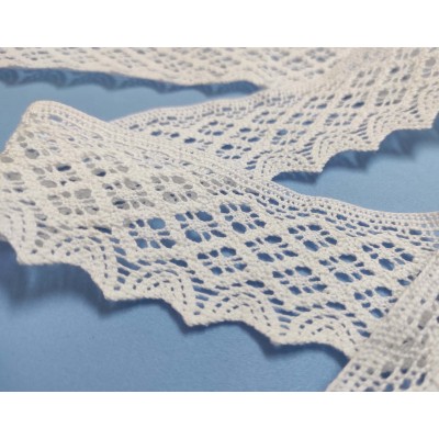 Encaje perlé blanco (ancho 5cm) Ava 2