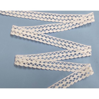 Encaje perlé blanco (ancho 2,5cm) Vania 2