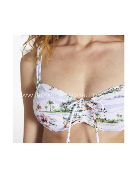 Bikini baño reductor copa C con aros sin relleno Island de Ysabel Mora