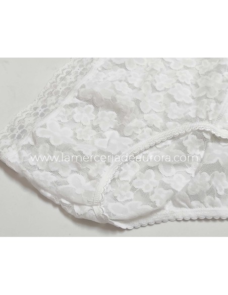Braga blonda cintura ancha 001 de Naiara - BLANCA