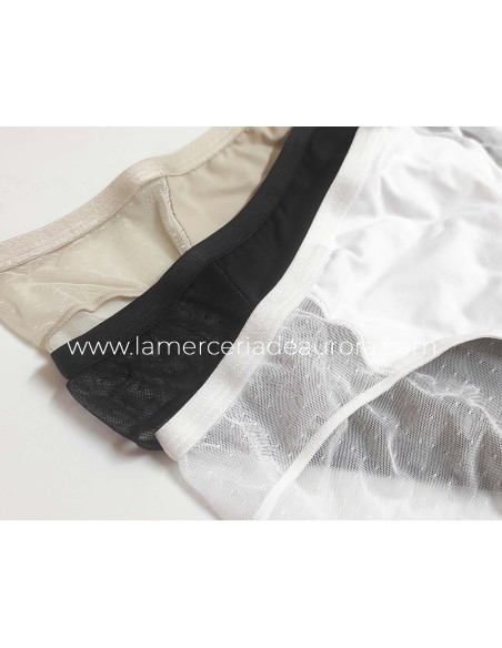 Bikini tul efecto tanga 118 de Naiara - TIERRA-NEGRO-BLANCO