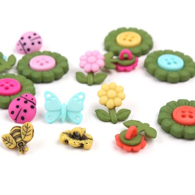 Botones decorativos It´s Your Time To Blossom (12 piezas) de Dress It Up 2