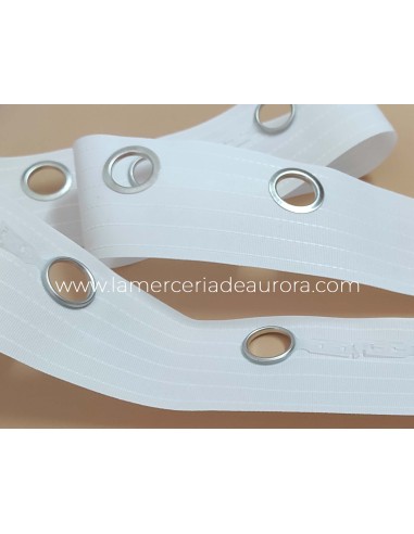 Cinta cortina con ojal 32mm (hueco barra 23mm)...
