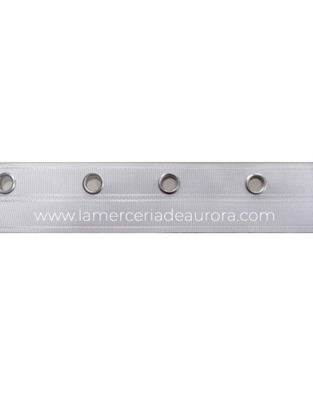 Cinta cortina con ojal 22mm (hueco barra 14mm) - varios colores
