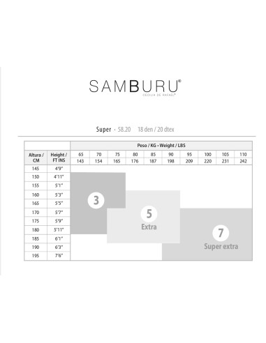 Panty espuma curvy 5820 SUPER 18 DEN de Samburu...