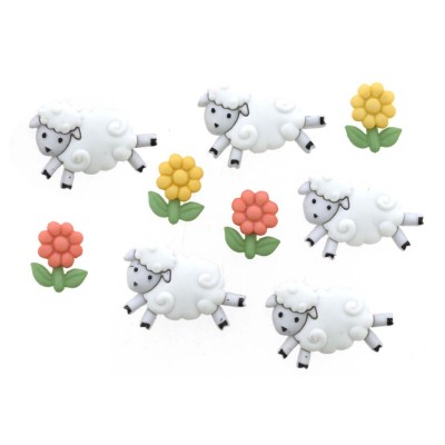 Botones decorativos Counting Sheep (9 piezas) de Dress It Up