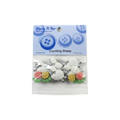 Botones decorativos Counting Sheep (9 piezas) de Dress It Up 2