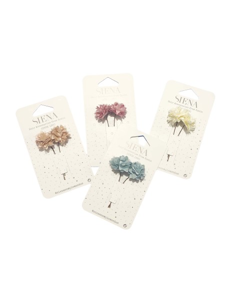Pincho para recogidos con flores Zoe (2 uds) de Siena complementos - varios colores
