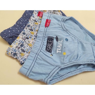 Slip algodón niño Space travel (pack 3 ud) de Kehat 2