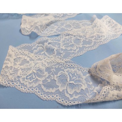 Entredós encaje de nylon marfil (ancho 8cm) modelo Celia