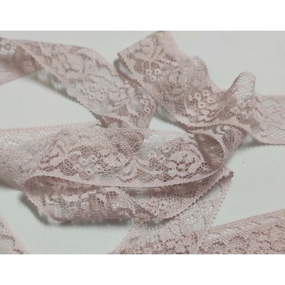 Entredós de encaje nylon rosa empolvado (ancho 3 cm)... 2