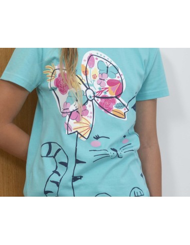 Pijama corto juvenil algodón Gatita de Muslher