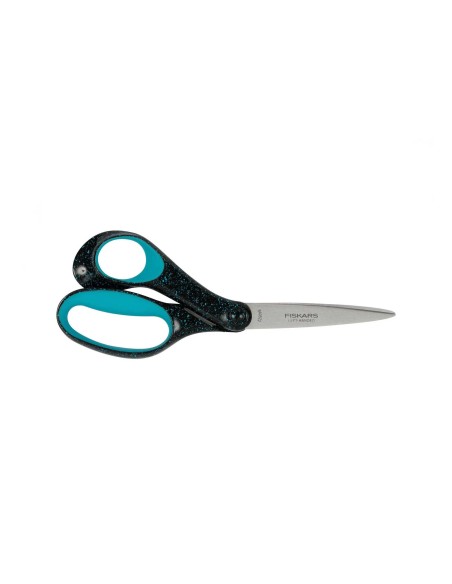 Tijera SoftGrip para zurdos moteado turquesa (20cm) de Fiskars
