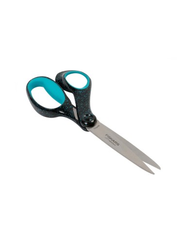 Tijera SoftGrip para zurdos moteado turquesa...