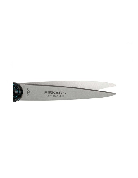 Tijera SoftGrip para zurdos moteado turquesa (20cm) de Fiskars