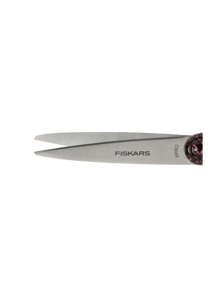 Tijera SoftGrip moteado rosa (20cm) de Fiskars
