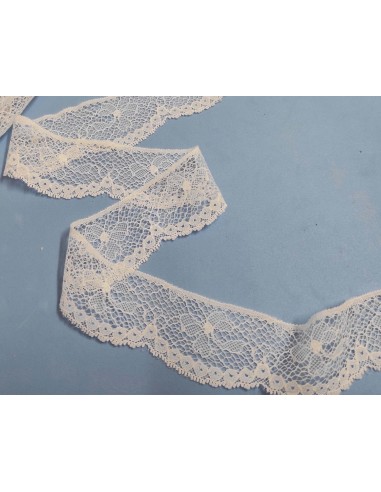 Encaje nylon blanco (ancho 4 cm) Lazos