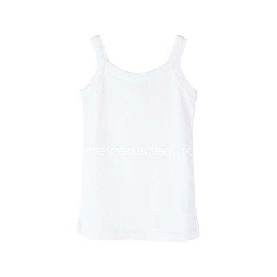 Camiseta niña lisa tirante fino K4413 de Calamaro