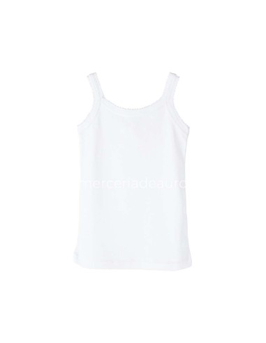 Camiseta niña lisa tirante fino K4413 de Calamaro