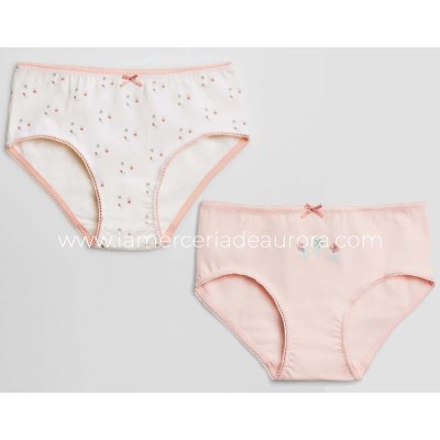 Braga niña algodón Flowers (pack 2 uds) de Ysabel Mora