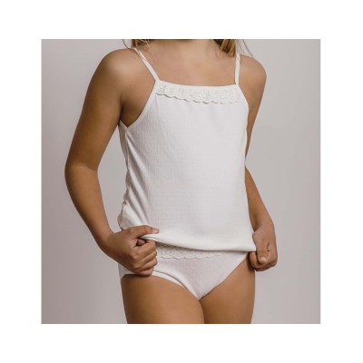 Conjunto Comunión niña Puntos (espalda baja) de Calamaro 2