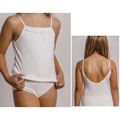 Conjunto Comunión niña Puntos (espalda baja) de Calamaro