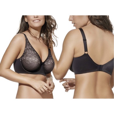 Sujetador Inma copa C con aros y sin relleno de Selene- NEGRO