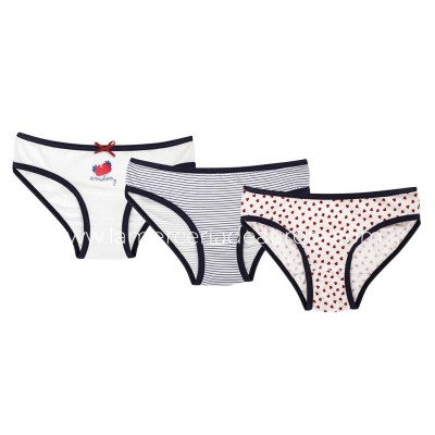 Braga niña algodón Fresas (pack 3 uds) Delicatta by Calamaro