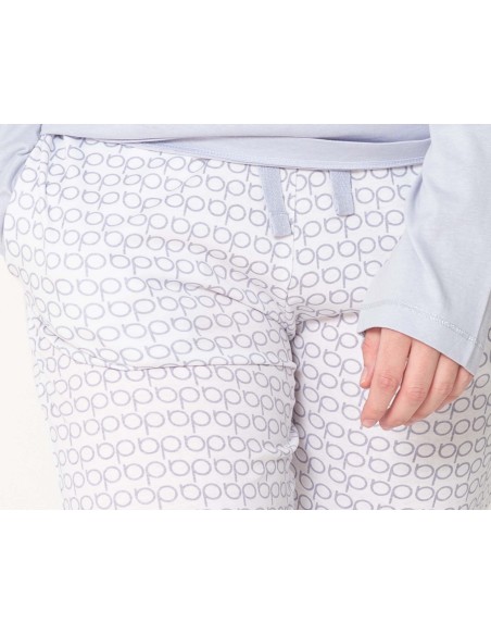 Pijama largo mujer entretiempo 406L de Don Algodón