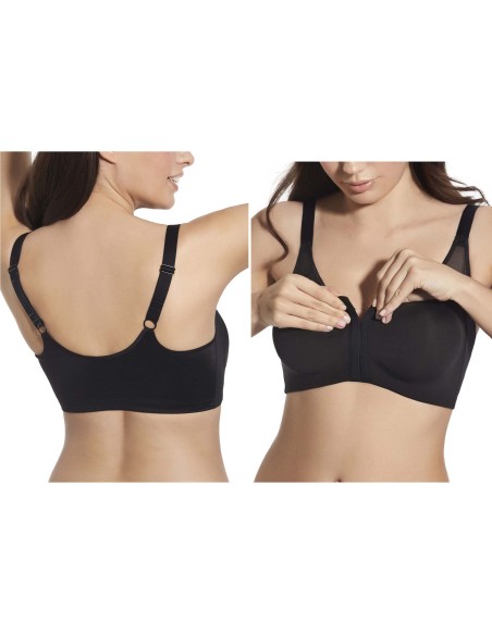 Sujetador Belén copa C apertura delantera sin aros ni relleno de Selene - NEGRO