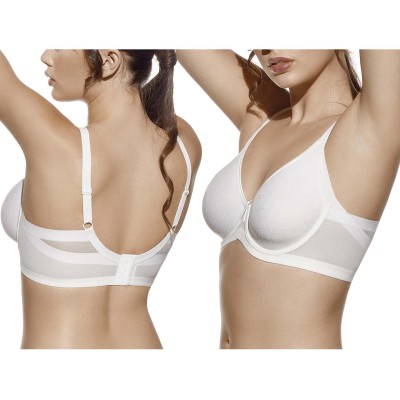 Sujetador Frida copa C con aros sin relleno de Selene - MARFIL