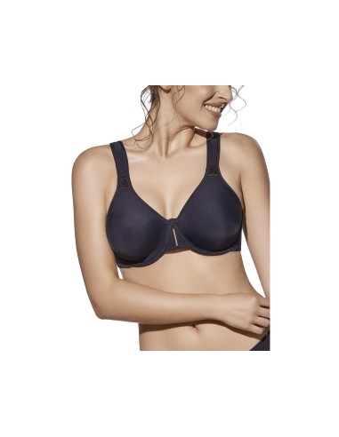 Sujetador Lorea copa C con aros sin relleno de Selene - NEGRO