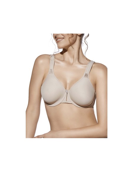 Sujetador Lorea copa C con aros sin relleno de Selene - TIERRA (piel)