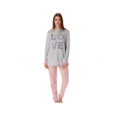 Pijama largo coralina para mujer Alexis de Pompea