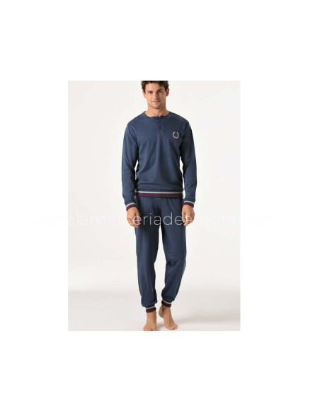 Pijama largo algodón para hombre Nevado de Pompea