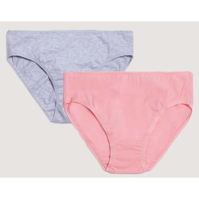 Braga bikini juvenil algodón Rosa salmón y gris (pack 2...