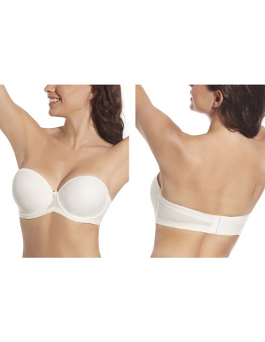 Sujetador Vilma copa C con aros y relleno de Selene - MARFIL