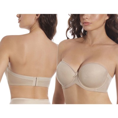Sujetador Vilma copa C con aros y relleno de Selene - TIERRA (PIEL)