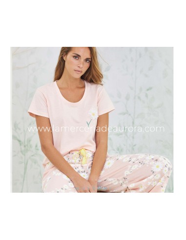 Pijama largo mujer entretiempo "Love myself for...