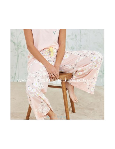 Pijama largo mujer entretiempo "Love myself for...