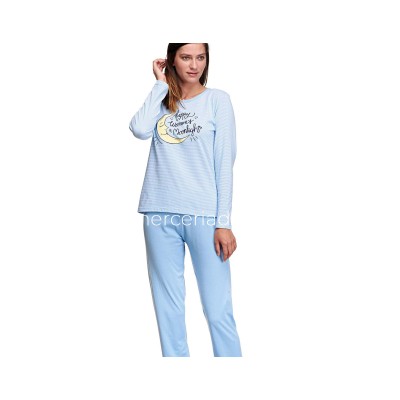Pijama largo mujer entretiempo Happy women´s moonligh de... 2